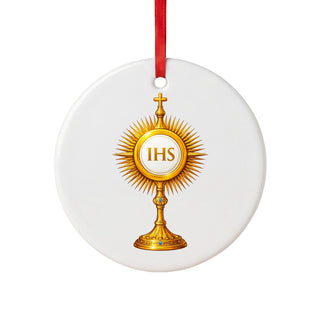 IHS Monstrance Ceramic Ornament