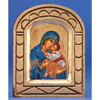 Glikofilousa (Blue Madonna)- Hand-Carved and Painted
