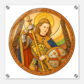 St. Michael Byzantine Icon Acrylic Wall Plaque - view 4