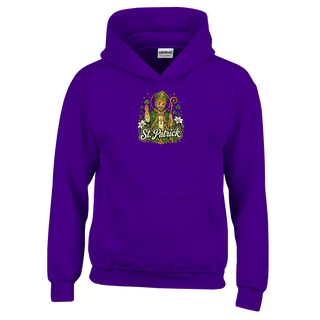 St. Patrick with Shamrocks Kids Hoodie - view 4