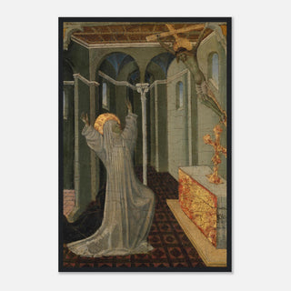 Kneeling Saint Before the Crucifix Framed Print - view 13