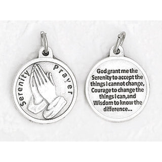 6-pack - Serenity Prayer Silver Tone Round Medal