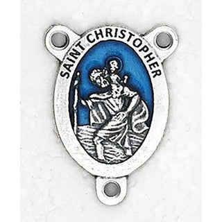 Bulk Enameled Saint Christopher Rosary Center