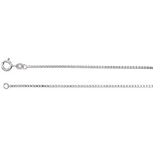 16-inch Diamond Cut Box Chain with Spring Ring - Sterling Silver