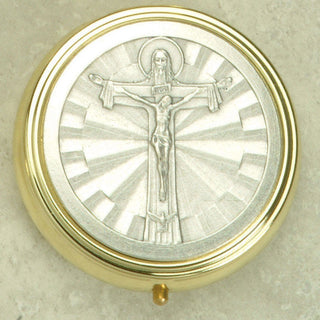 Silver Plated Pyx with Holy Trinity Cross