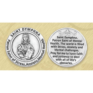 Bulk Healing Saint - Saint Dymphna Pocket Token