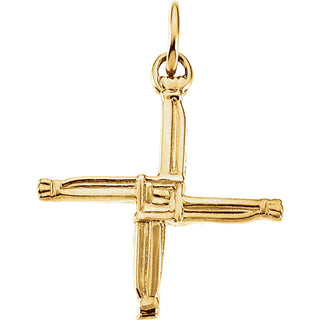 14K Yellow Gold St. Bridgets Cross Pendant at Catholic Shop