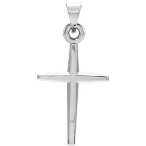 Sterling Silver 23.38x11.75 MM Cross Pendant