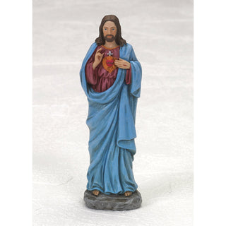 3-pack - Sacred Heart of Jesus Resin 4 Inch Statue