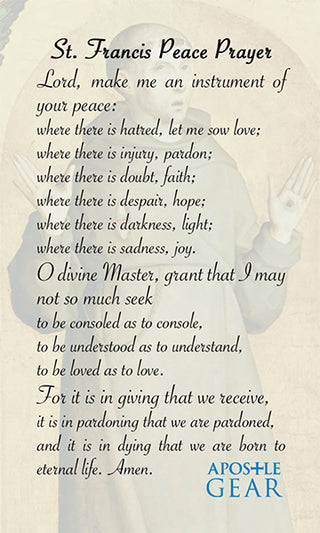 St. Francis of Assisi Peace Prayer