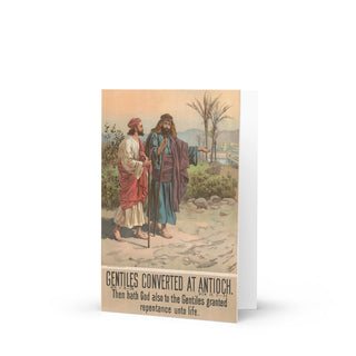 Welcome to the Church Card - Gentiles Converted at Antioch Vintage Lithograph: front