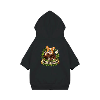 Paws et Bonum Dog Hoodie - Corgi Friar - Black