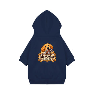 Mea Culpa, It Was Me Dog Hoodie - Navy