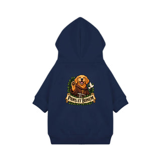 Paws et Bonum Dog Hoodie - Golden Retriever Friar 2 - Navy
