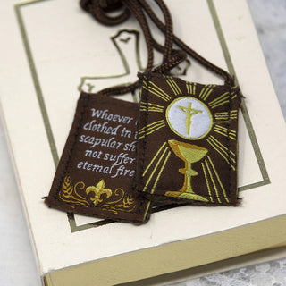Kid's Eucharist | Premium Brown Scapular