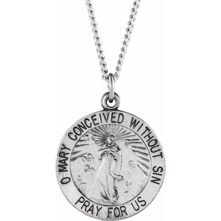 Sterling Silver Immaculate Conception Medal