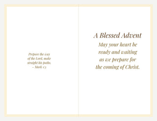 Set of 10 Advent Cards - The Annunciation by Botticelli: inside of the card with printed greeting