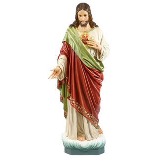 SACRED HEART 5'2" Statue - 61-inch - Realistic Color - Hand-Painted