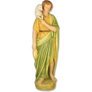 Shepherd with Sheep 41 H Nativ Statue - 41-inch
