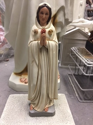 Maria Rosa Mystica 19 X 7 X Statue - 19-inch - Realistic Color - Hand-Painted