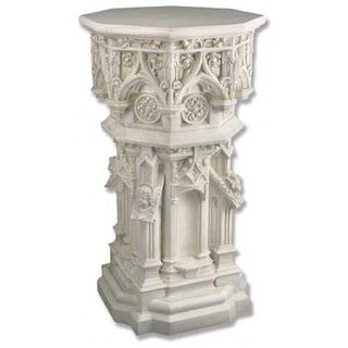 Cathedral Pedestal Statue - 44-inch - Realistic Color - Hand-Painted