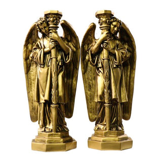 Majestic Angel Guard set Statue - 27-inch