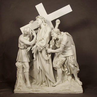 Jesus Is Given The Cross Stati Statue - 58-inch