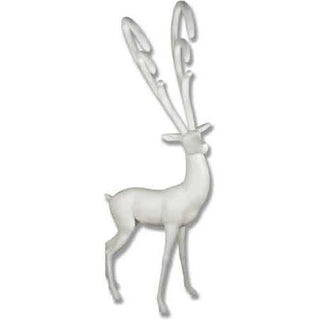 Fantasy Deer Head Tilted Statue - 88-inch