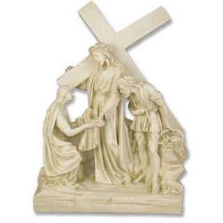 Jesus Meets Veronica Station Statue - 24-inch