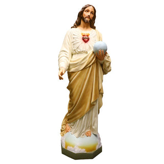 Sacred Heart To The World 62" Statue - 62-inch - Realistic Color - Hand-Painted