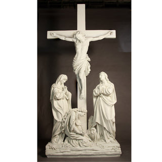 (Lg.) Jesus Is Crucified w/ cr Statue - 96-inch
