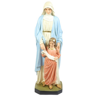 Saint Anne & Child Statue - 50-inch - Realistic Color - Hand-Painted