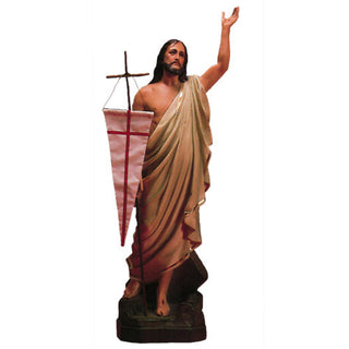 Resurrection Christ no flag in Statue - 48-inch - Realistic Color - Hand-Painted