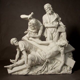 Jesus Is Nailed To Cross Stati Statue - 47-inch