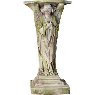 Devotion Angel Cross Ped. Statue - 38-inch