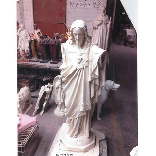 Sacred Heart Blessing Arms 37" Statue - 37-inch - Realistic Color - Hand-Painted