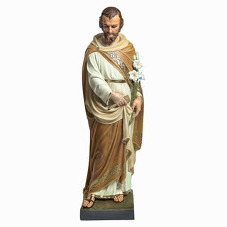 Saint Joseph From Mont Statue - 43-inch - Realistic Color - Hand-Painted