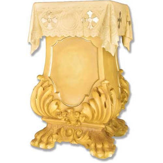 Draped Pedestal with Claw Leg3 Statue - 31-inch - Realistic Color - Hand-Painted