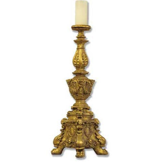 Ornate Candleholder Tall Statue - 33-inch