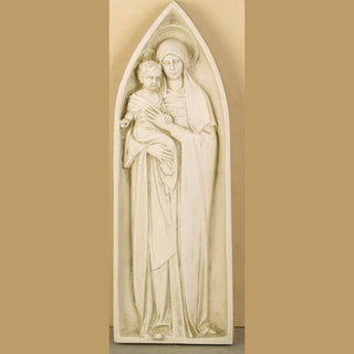 Mother & Child Pointed Arch Statue - 22-inch - Realistic Color - Hand-Painted