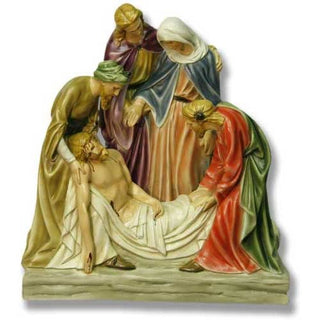 Jesus Is Buried Station Statue - 22-inch - Realistic Color - Hand-Painted