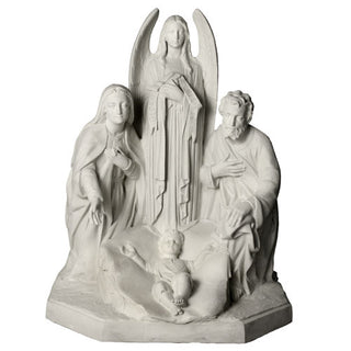 HOLY FAMILY W/ANGEL 38" H Statue - 38-inch
