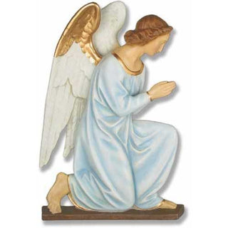Angel Wall Plaque Hands Prayin Statue - 21-inch - Realistic Color - Hand-Painted