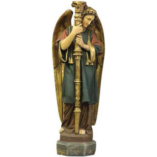 Majestic Guardian Angel-L Statue - 52-inch - Realistic Color - Hand-Painted