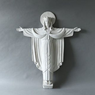 Christ the King Wall Statue - 24-inch - Realistic Color - Hand-Painted
