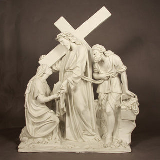 Jesus Meets Veronica Station Statue - 57-inch