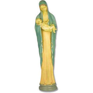 Mother Mary & Child 35in Statue - 35-inch - Realistic Color - Hand-Painted