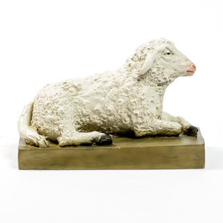 Sheep On Base 8 H   Ntv1.2 Statue - 8-inch - Realistic Color - Hand-Painted