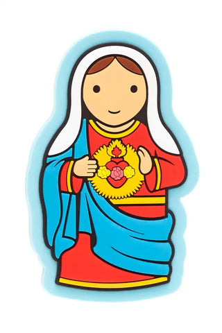 Immaculate Heart Mary Catholic Fridge Magnet | Pure Heart | Little Drops of Water