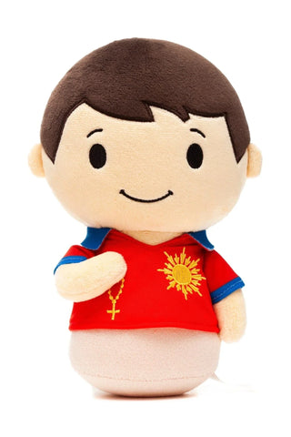 Saint Carlo Acutis Catholic 8" Saint Plush Doll — Patron of the Internet